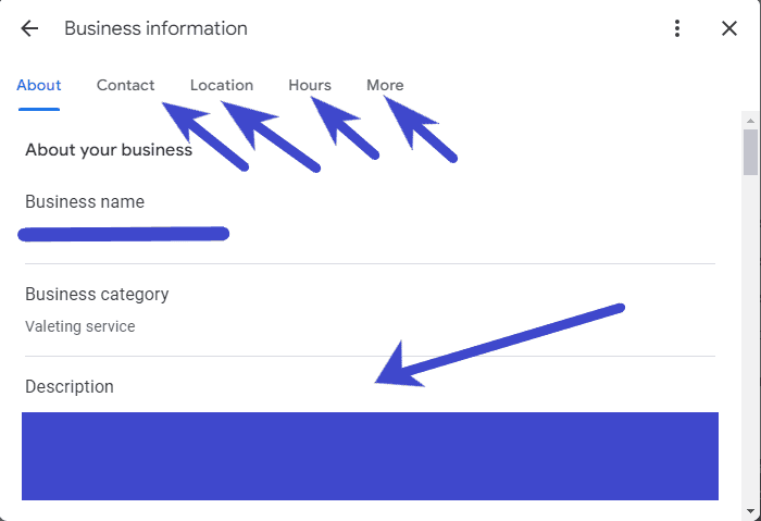 google business profile for car detailers