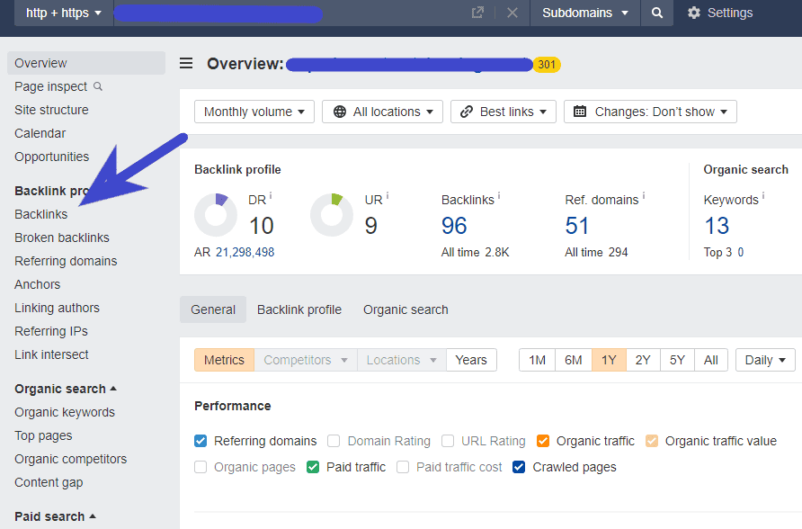 ahrefs backlinks