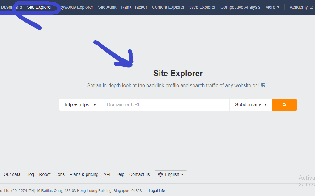 ahrefs site explorer